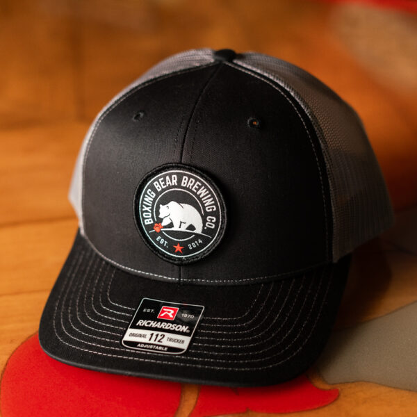 Richardson Trucker 112 Hats - Circle Logo- Black/Charcoal