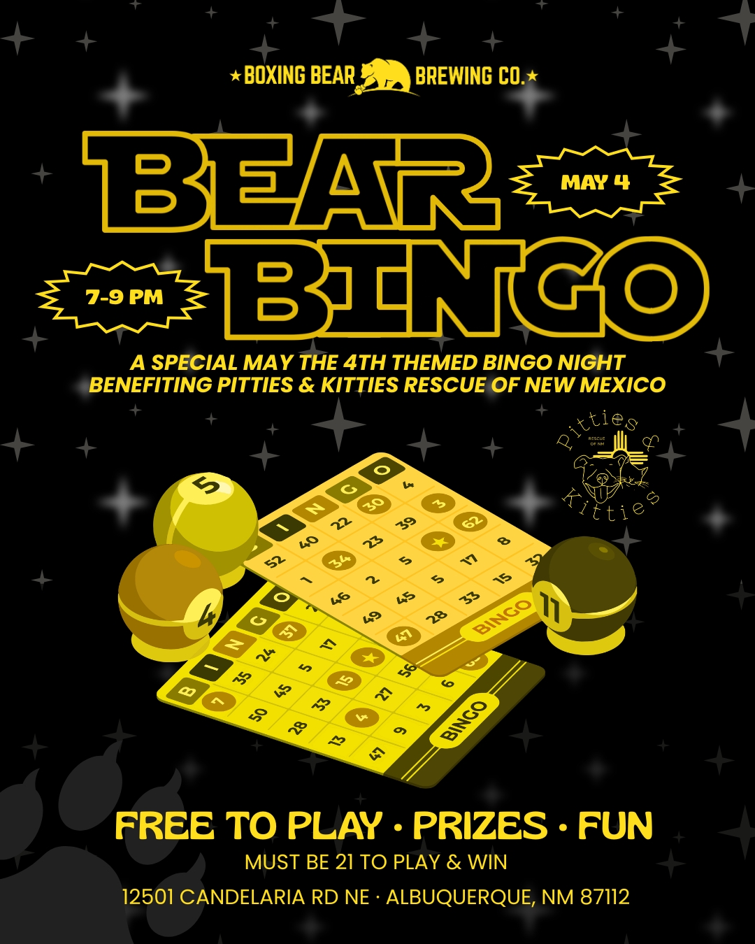 Bear Bingo at the Bridges on Tramway Taproom