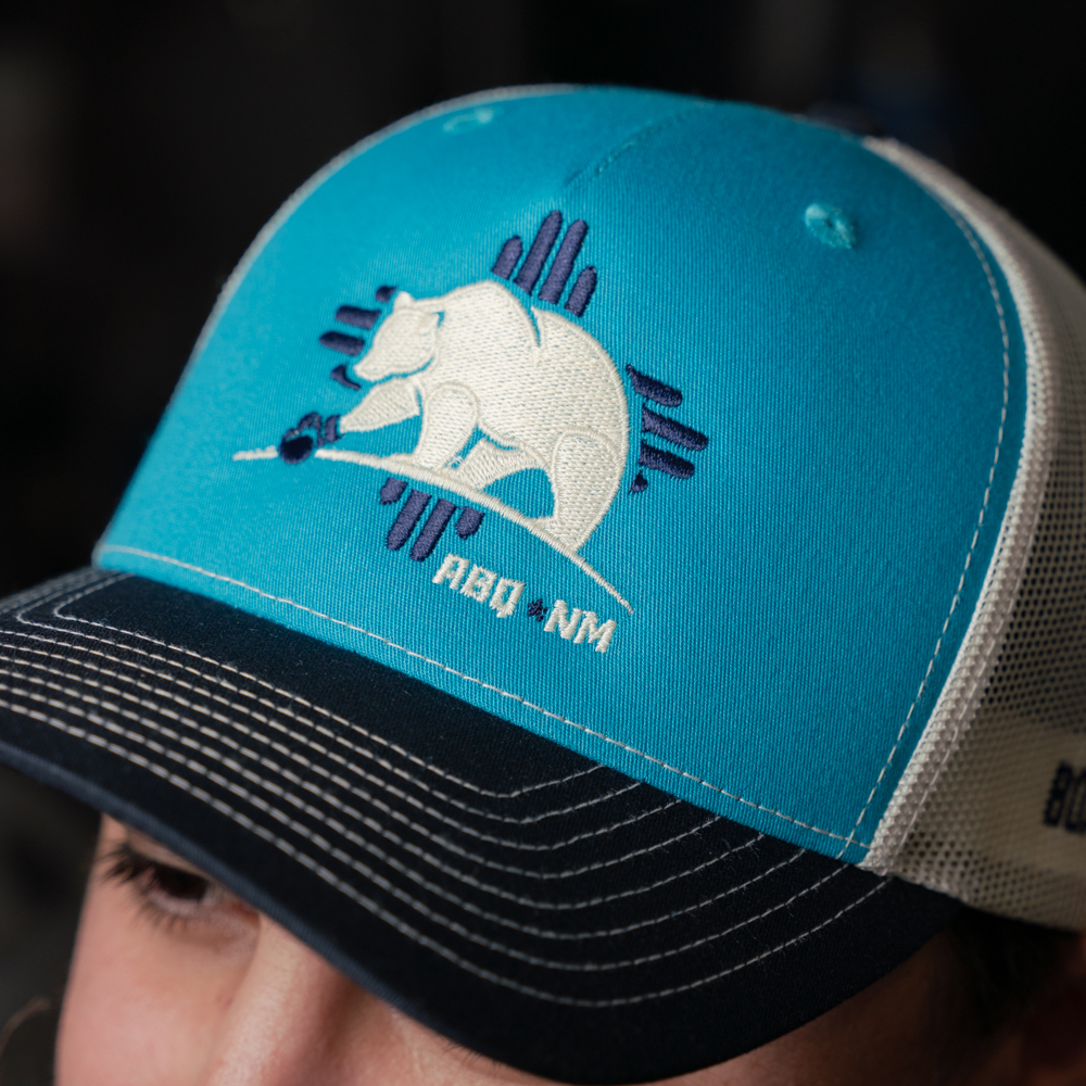 Zia Bear Trucker Hat - Turquoise/Blue
