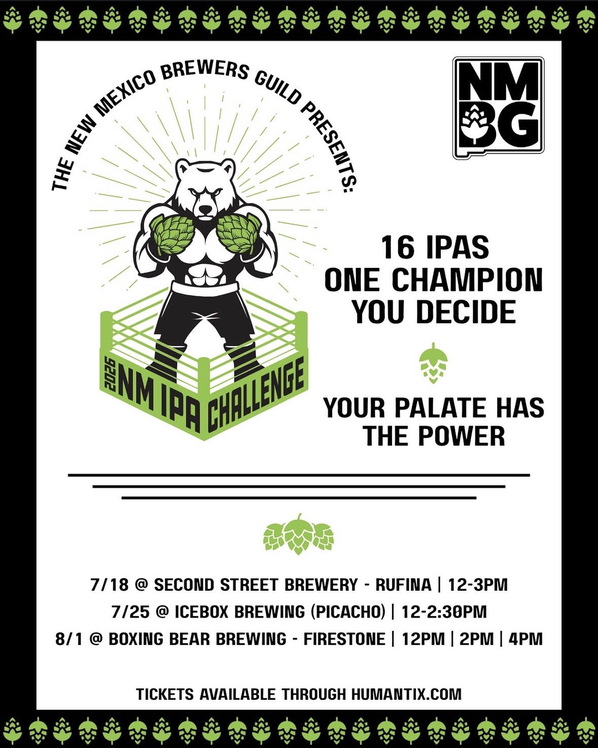 New Mexico Brewers Guild IPA Challenge 2026 - Finals Round at Boxing Bear Firestone Taproom in Albuquerque, New Mexico on August 1